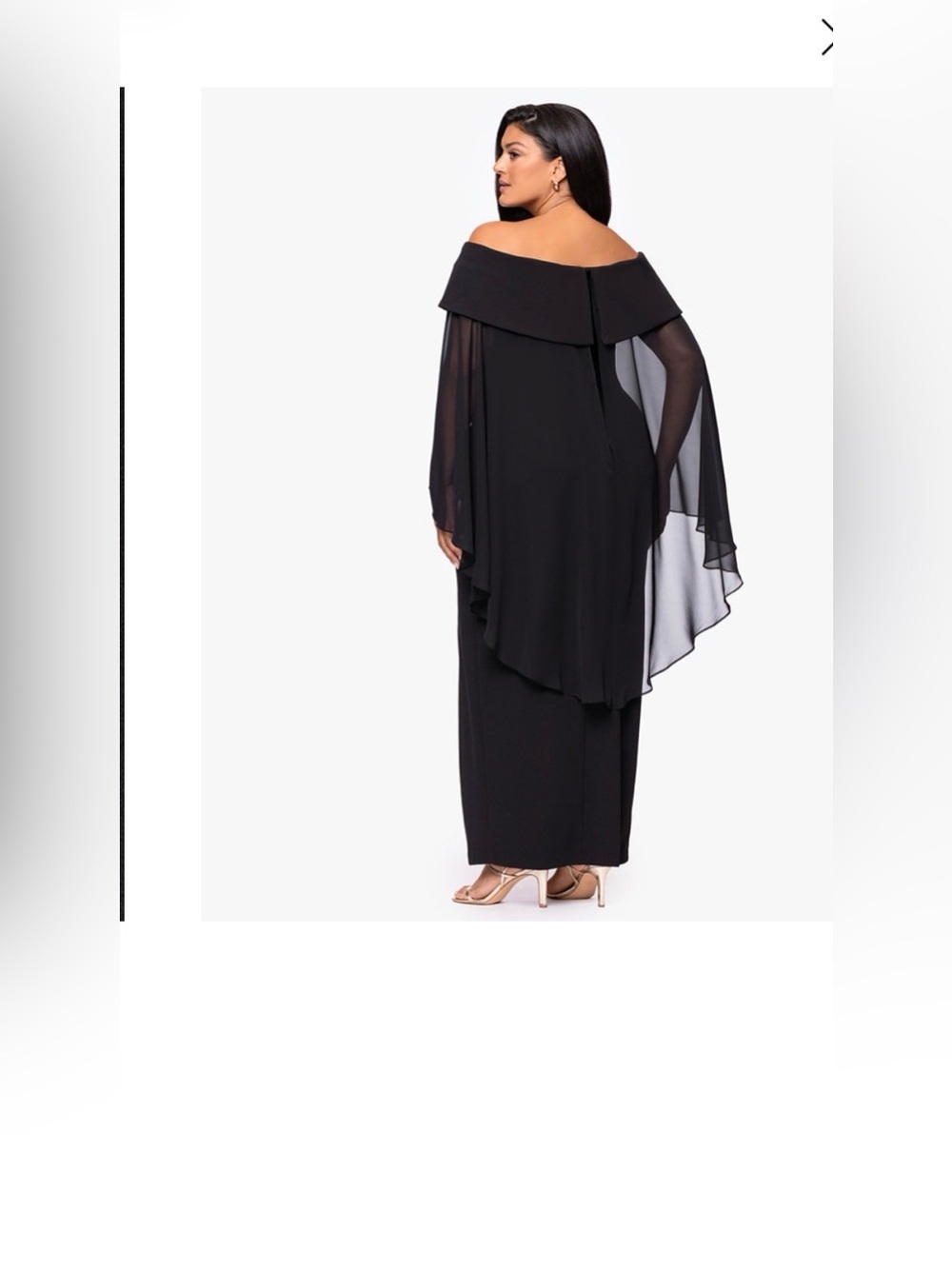 XSCAPE
Plus-Size Long Caped Scuba Dress - Picture 5 of 7